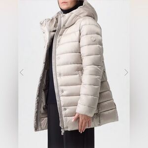 Save The Duck Women's Light Gold Puffer Jacket, Size L, NWT